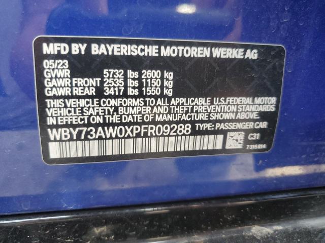 WBY73AW0XPFR09288 - 2023 BMW I4 EDRIVE 40 Көк фото 12