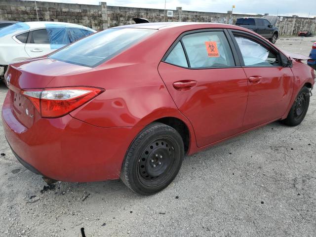 5YFBURHE5EP123307 - 2014 TOYOTA COROLLA L RED photo 3