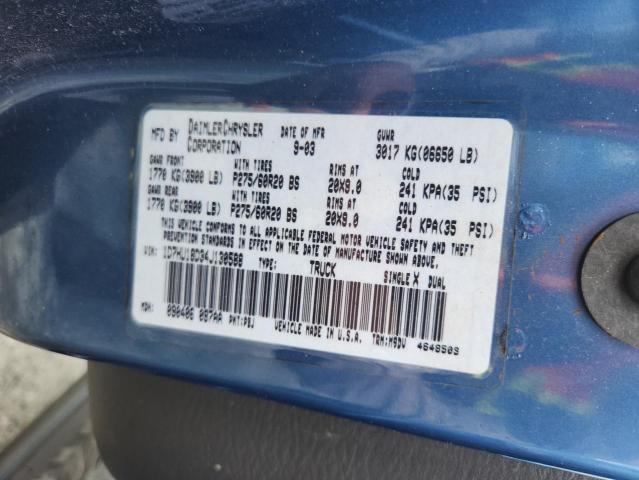 1D7HU18D34J130588 - 2004 DODGE RAM 1500 ST BLUE photo 12