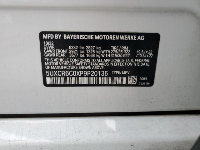 5UXCR6C0XP9P20136 - 2023 BMW X5 XDRIVE40I WHITE photo 14