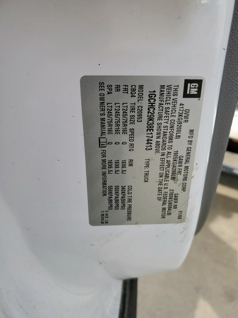 1GCHC29K38E174413 - 2008 CHEVROLET SILVERADO C2500 HEAVY DUTY WHITE photo 12