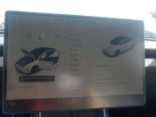 7SAYGDEE9TF344185 - 2026 TESLA MODEL Y WHITE photo 9