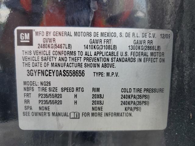 3GYFNCEY0AS558656 - 2010 CADILLAC SRX PREMIUM COLLECTION Czarny zdjęcie 14