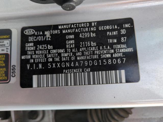 5XXGN4A79DG158067 - 2013 KIA OPTIMA EX SILVER photo 12