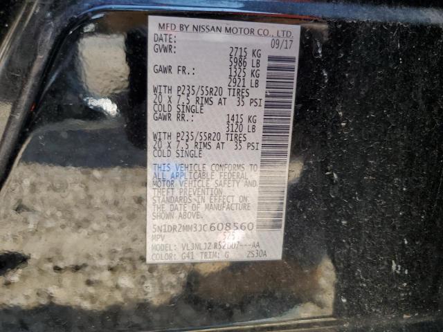 5N1DR2MM3JC608560 - 2018 NISSAN PATHFINDER S Czarny zdjęcie 14