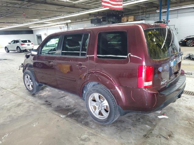 5FNYF4H56EB045512 - 2014 HONDA PILOT EXL BURGUNDY photo 2