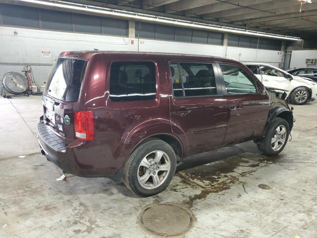 5FNYF4H56EB045512 - 2014 HONDA PILOT EXL BURGUNDY photo 3