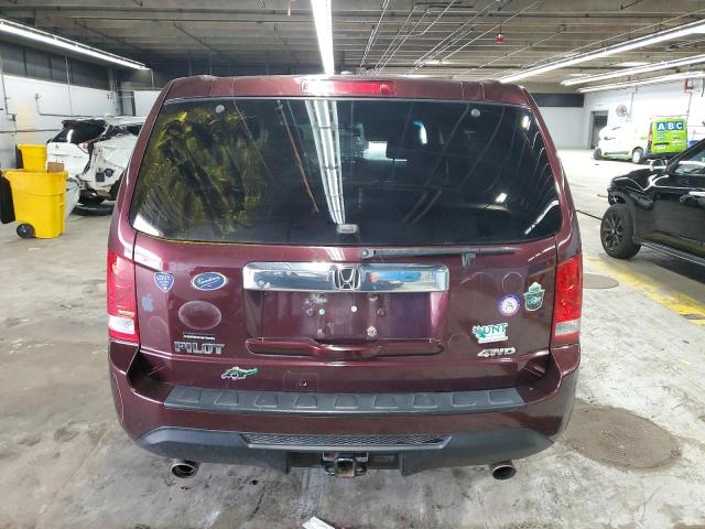 5FNYF4H56EB045512 - 2014 HONDA PILOT EXL BURGUNDY photo 6