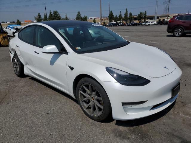 5YJ3E1EB4MF003800 - 2021 TESLA MODEL 3 Biały zdjęcie 4