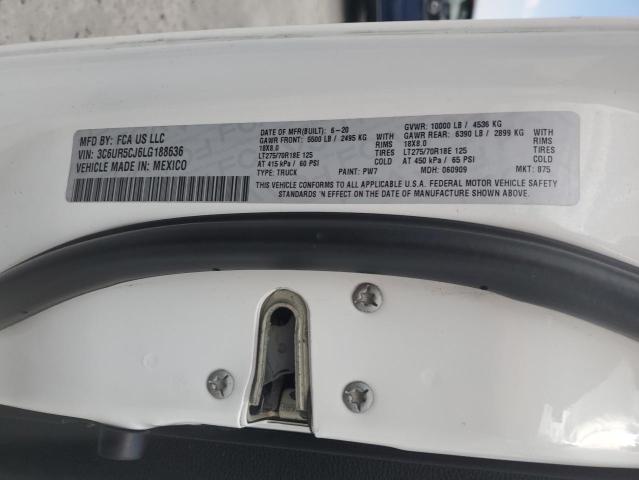 3C6UR5CJ6LG188636 - 2020 RAM 2500 TRADESMAN WHITE photo 12