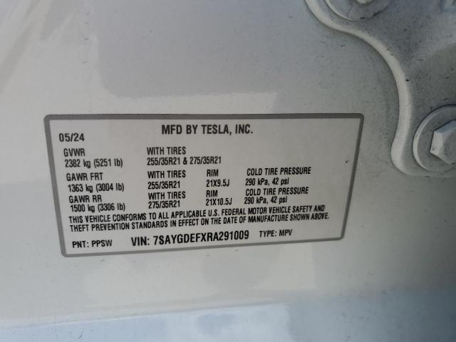 7SAYGDEFXRA291009 - 2024 TESLA MODEL Y 白色 照片 13
