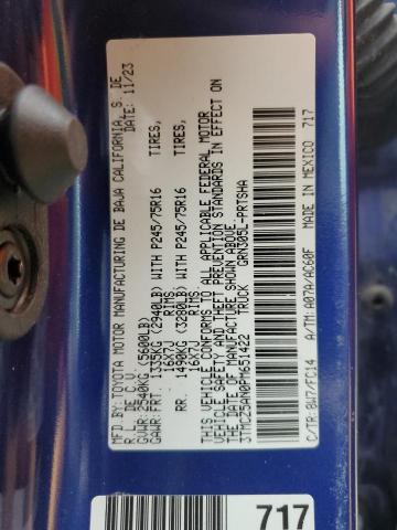 3TMCZ5AN0PM651422 - 2023 TOYOTA TACOMA DOUBLE CAB 蓝色 照片 12