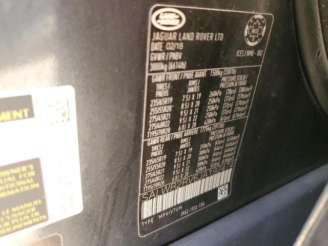 SALWR2RV6JA192474 - 2018 LAND ROVER RANGE ROVE HSE BLACK photo 14