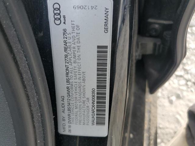 WAUH2AFCXHN008350 - 2017 AUDI A6 PRESTIGE შავი ფოტო 13