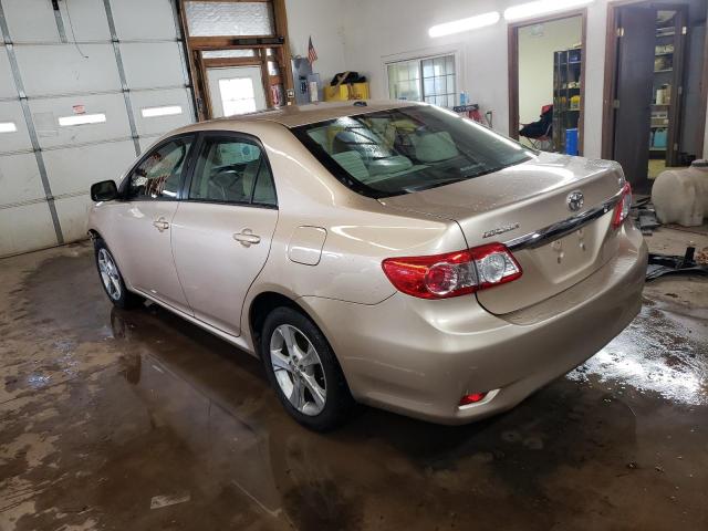 2T1BU4EE1BC579419 - 2011 TOYOTA COROLLA BASE BEIGE photo 2