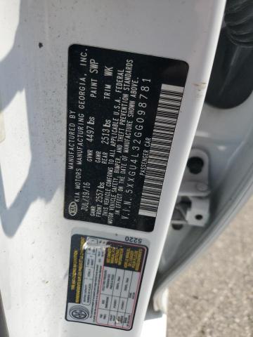 5XXGU4L32GG098781 - 2016 KIA OPTIMA EX WHITE photo 12