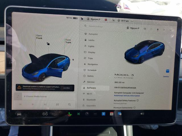 5YJ3E1EA5JF040325 - 2018 TESLA MODEL 3 BLUE photo 9