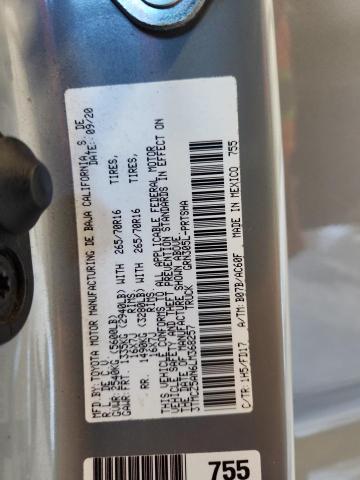 3TMCZ5AN6LM368257 - 2020 TOYOTA TACOMA DOUBLE CAB GRAY photo 13