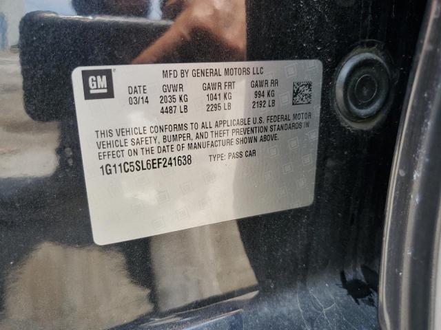 1G11C5SL6EF241638 - 2014 CHEVROLET MALIBU 1LT GRAY photo 12