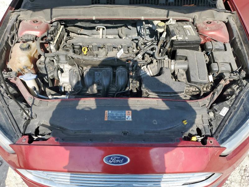 3FA6P0H7XGR302323 - 2016 FORD FUSION SE RED photo 11