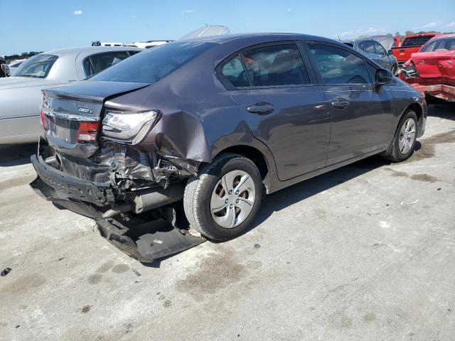 19XFB2F53DE038824 - 2013 HONDA CIVIC LX GRAY photo 3