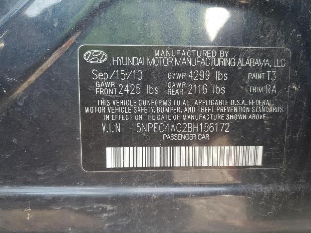 5NPEC4AC2BH156172 - 2011 HYUNDAI SONATA SE 灰色 照片 12