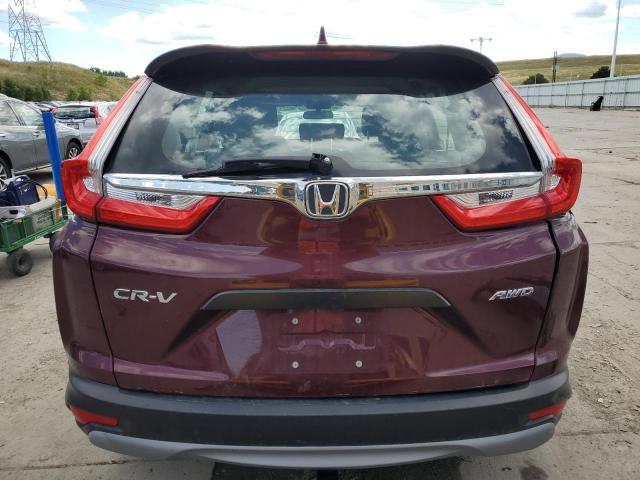 2HKRW6H30KH204746 - 2019 HONDA CR-V LX MAROON photo 6