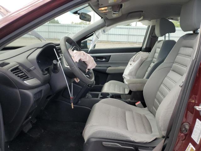 2HKRW6H30KH204746 - 2019 HONDA CR-V LX MAROON photo 7