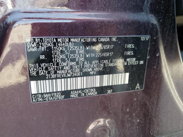 2T3BFREVXJW734061 - 2018 TOYOTA RAV4 LE Mor fotoğraf 14