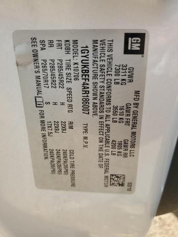 1GYUKBEF4AR186007 - 2010 CADILLAC ESCALADE LUXURY Argent photo 12