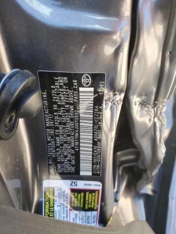 4T1B11HK4JU012692 - 2018 TOYOTA CAMRY L GRAY photo 12