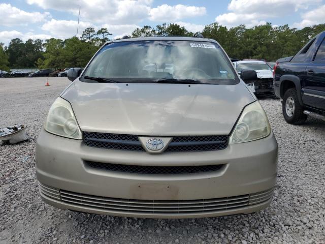 5TDZA23C24S068129 - 2004 TOYOTA SIENNA CE TAN photo 5