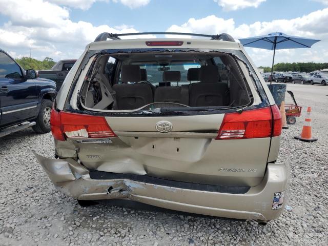 5TDZA23C24S068129 - 2004 TOYOTA SIENNA CE TAN photo 6