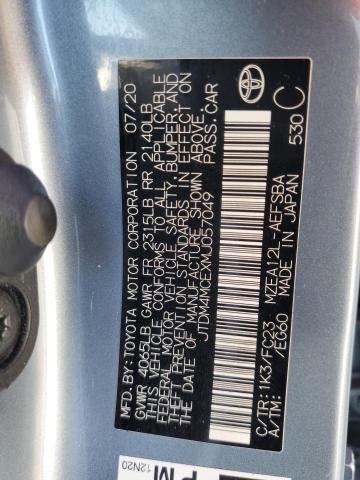 JTDM4MCEXMJ057049 - 2021 TOYOTA COROLLA SE 银色 照片 13