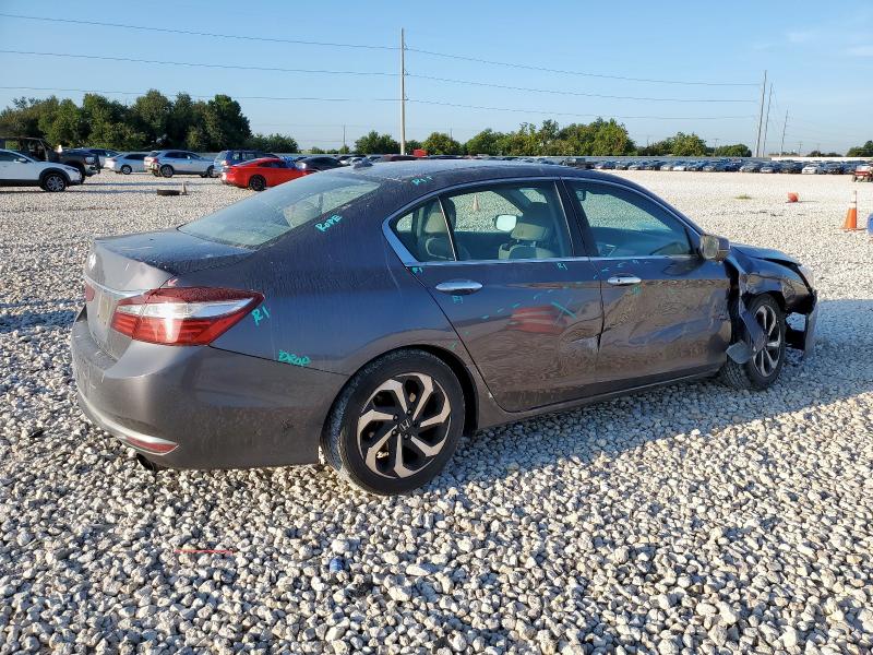 1HGCR2F92GA009101 - 2016 HONDA ACCORD EXL GRAY photo 3