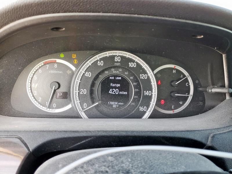 1HGCR2F92GA009101 - 2016 HONDA ACCORD EXL GRAY photo 9