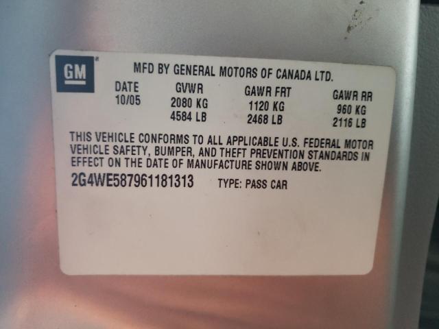 2G4WE587961181313 - 2006 BUICK LACROSSE CXS 银色 照片 13