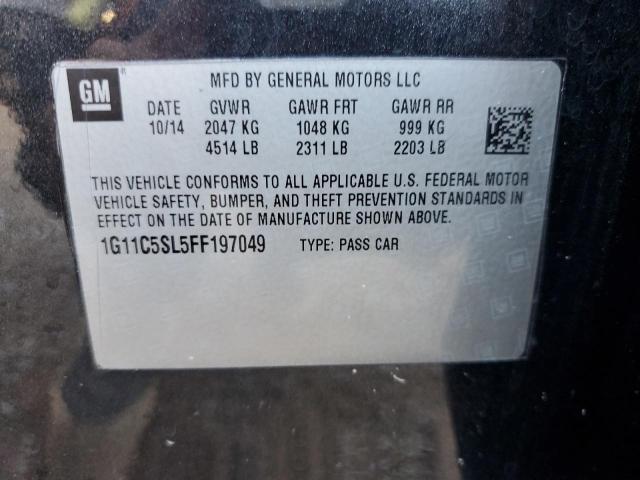 1G11C5SL5FF197049 - 2015 CHEVROLET MALIBU 1LT BLACK photo 12