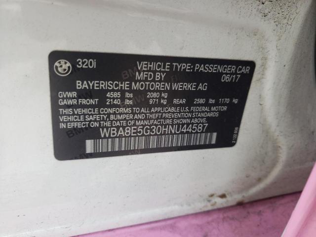 WBA8E5G30HNU44587 - 2017 BMW 320 XI PINK photo 12