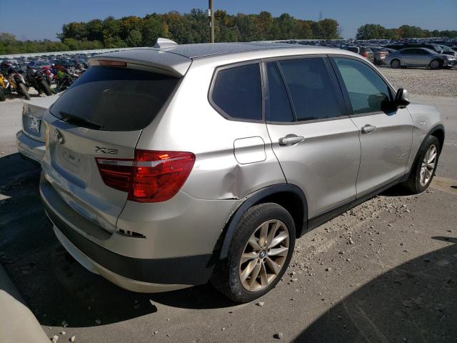 5UXWX9C57E0D16019 - 2014 BMW X3 XDRIVE28I SILVER photo 3