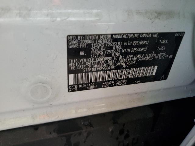 2T3P1RFV6PW368191 - 2023 TOYOTA RAV4 XLE 白色 照片 13