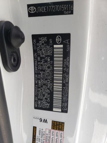 JTKDE177270159116 - 2007 TOYOTA SCION TC 白色 照片 12