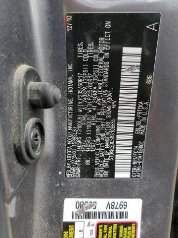 5TDKK3DC5BS108655 - 2011 TOYOTA SIENNA LE GRAY photo 12