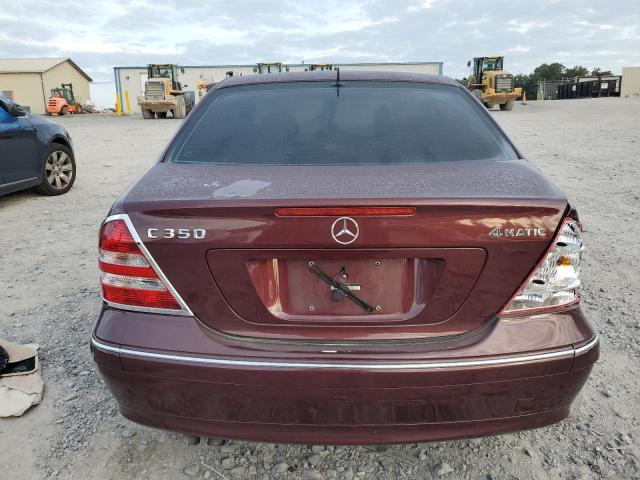 WDBRF87H56F773647 - 2006 MERCEDES-BENZ C 350 4MATIC RED photo 6