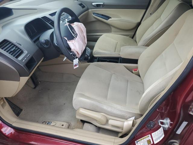 1HGFA16548L081595 - 2008 HONDA CIVIC LX Qırmızı foto 7