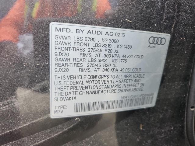 WA1LGAFE2FD016939 - 2015 AUDI Q7 PREMIUM PLUS Boz foto 13