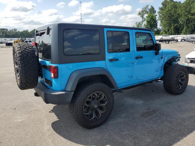1C4BJWDG7JL811228 - 2018 JEEP WRANGLER U SPORT BLUE photo 3