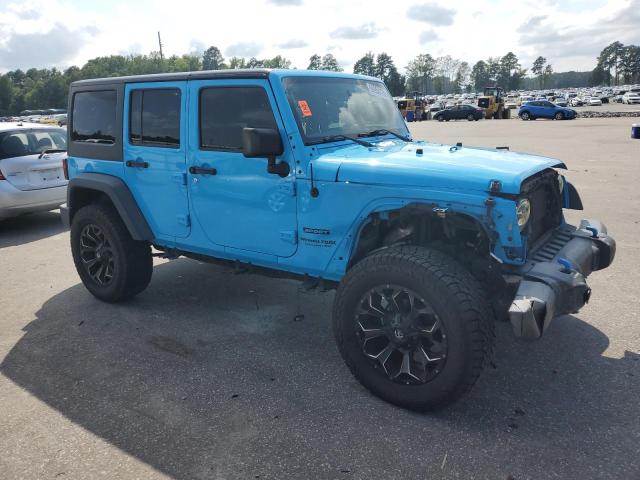 1C4BJWDG7JL811228 - 2018 JEEP WRANGLER U SPORT BLUE photo 4