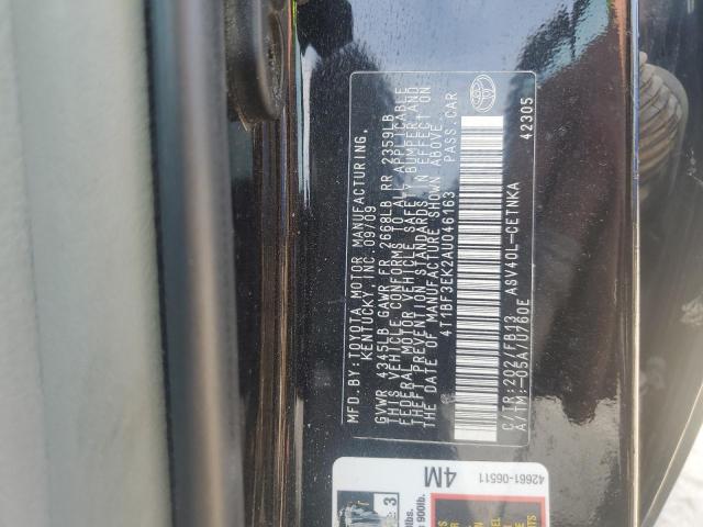 4T1BF3EK2AU046163 - 2010 TOYOTA CAMRY BASE შავი ფოტო 12