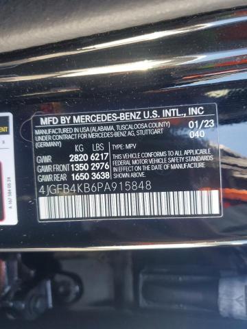 4JGFB4KB6PA915848 - 2023 MERCEDES-BENZ GLE 350 4MATIC BLACK photo 14